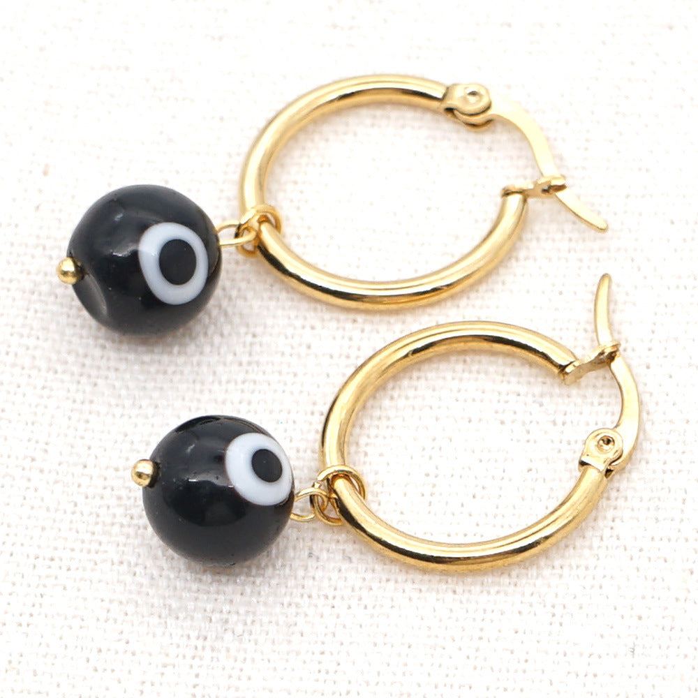 Pendientes De Cristal De Ojos Azules Turcos Bohemios al por mayor